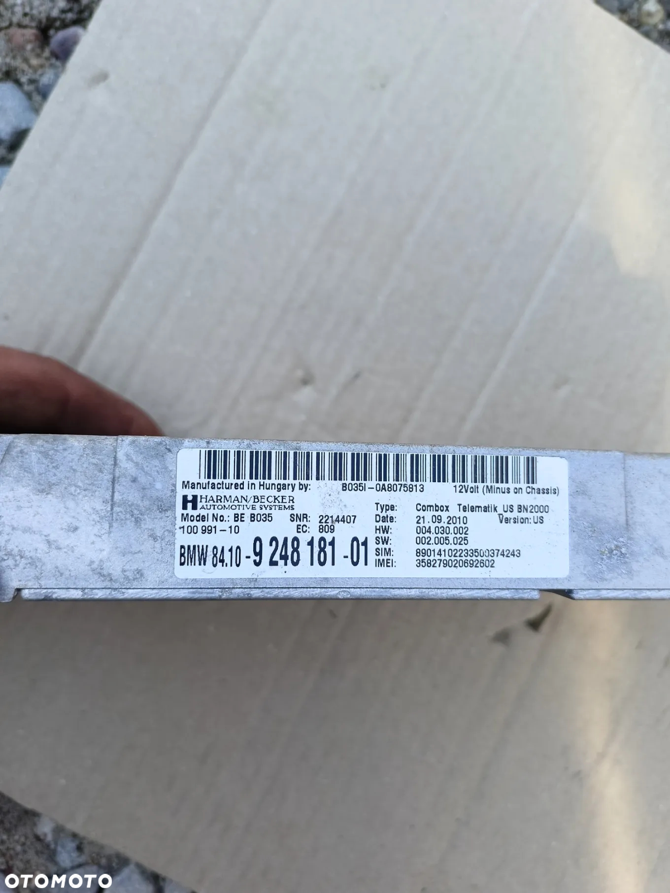 MODUŁ BLUETOOTH HARMAN BECKER  BMW E70 E82 E90 E92 E93 LCI 9248181 - 2