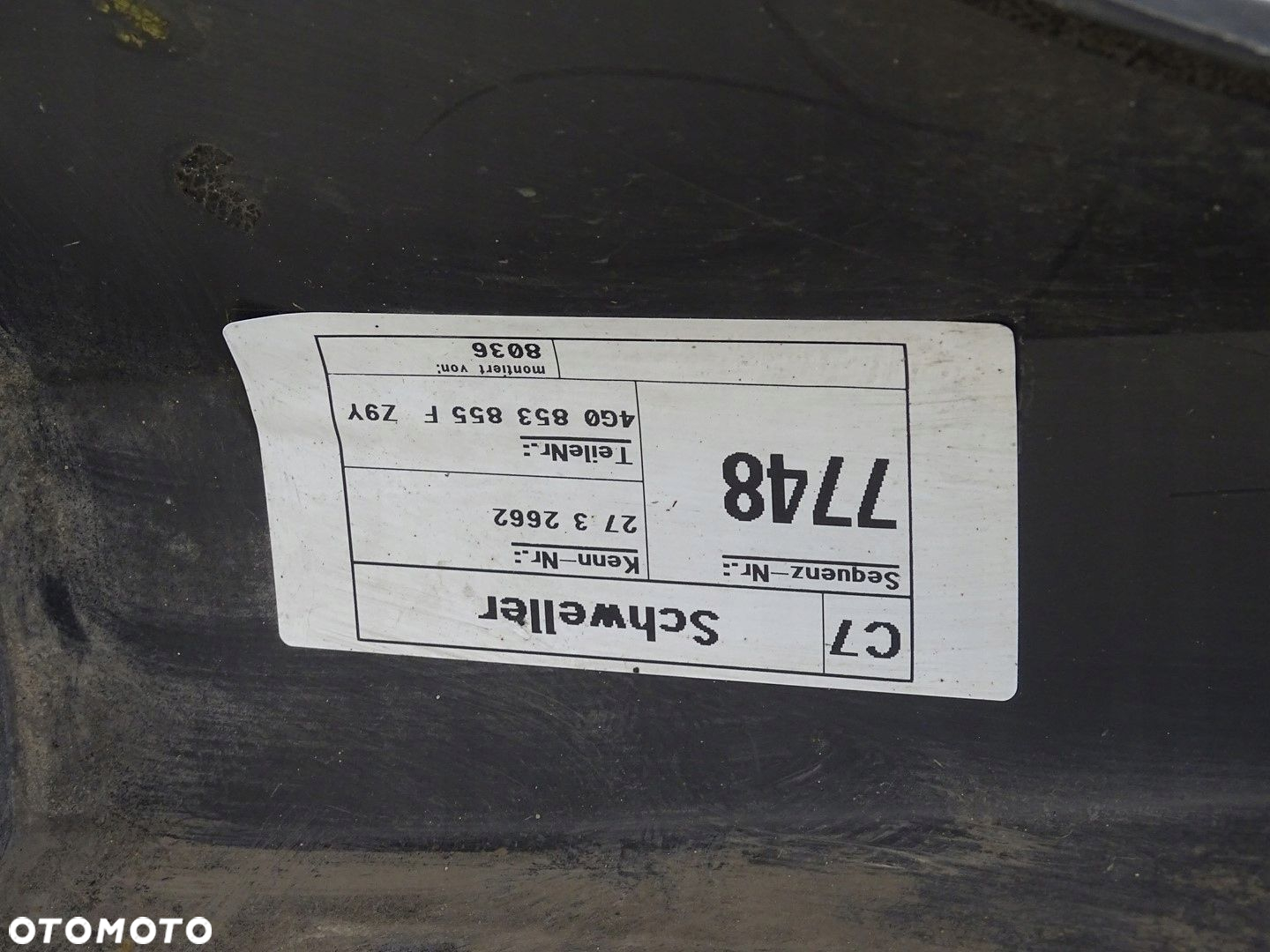 LISTWA PROGOWA LEWA AUDI A6 C7 4G SEDAN / KOMBI S-LINE LZ9Y 4G0853859F - 10