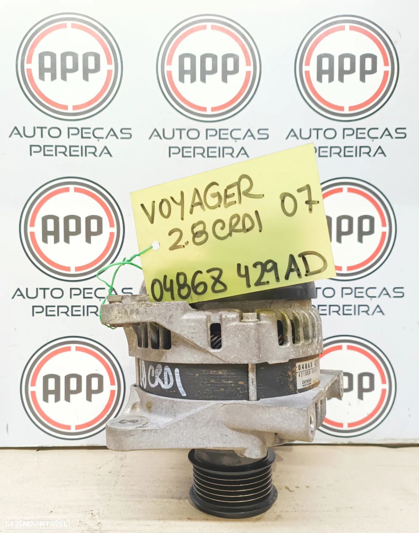 Alternador Chrysler  Voyager 2.8 CRDI referência 04868-429AD . - 1