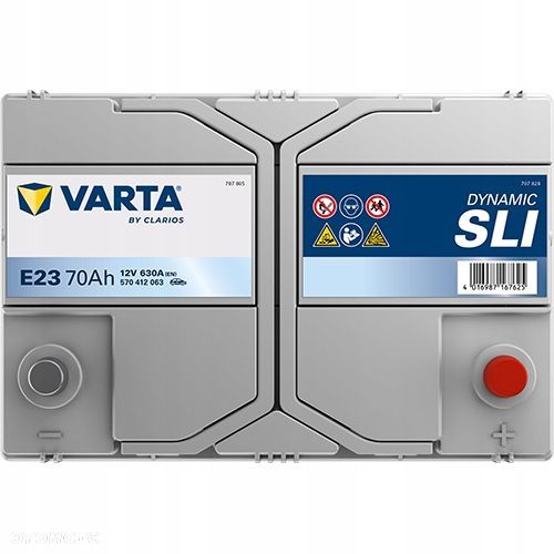 Akumulator Varta DYNAMIC SLI E23 12V 70Ah 630A - 20 kg - 4