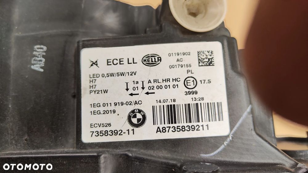 BMW 1 F20 F21 Obudowa Puszka Lampa Przód - 3