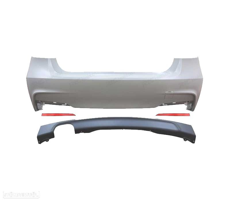 PARA-CHOQUES TRASEIRO BMW F30 LOOK M SAÍDA DUPLA - 2