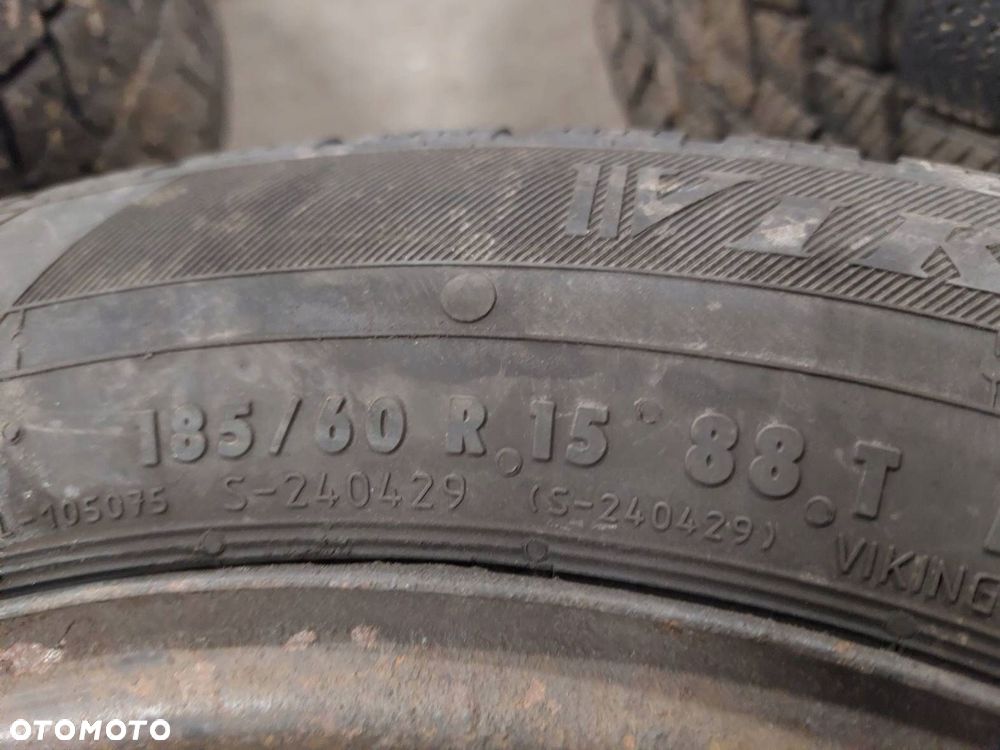 KOŁA KOMPLET ZIMOWE 4SZT 4x100 6Jx15 ET43 FI56,6 185/60R15 VIKING OPEL - 4