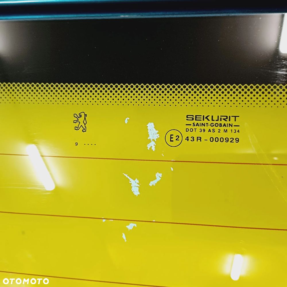 KLAPA TYLNA SZYBA BAGAŻNIKA PEUGEOT 206 3 DRZWI HB LAK: KRU NR120 - 6