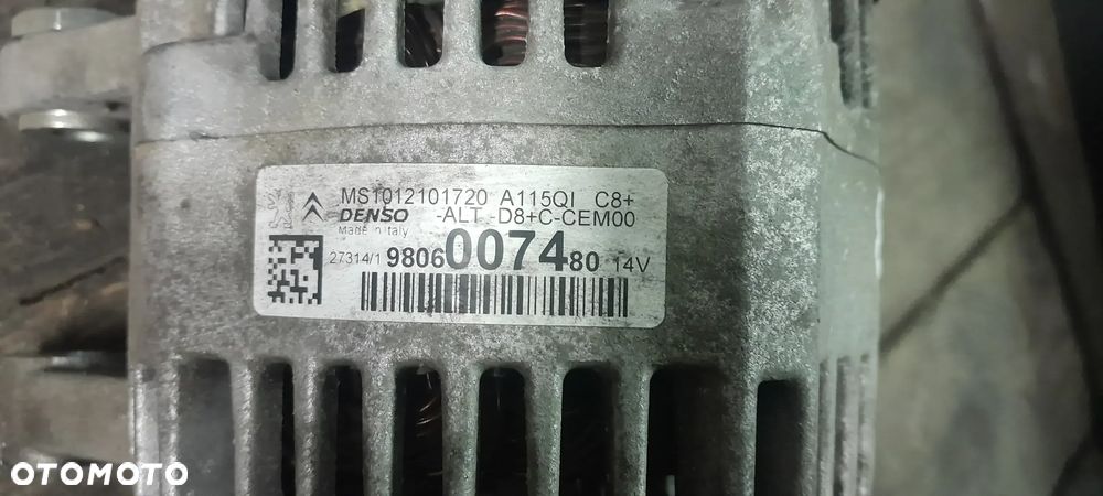 PEUGEOT 208 2008 1.2 VTI ALTERNATOR - 2