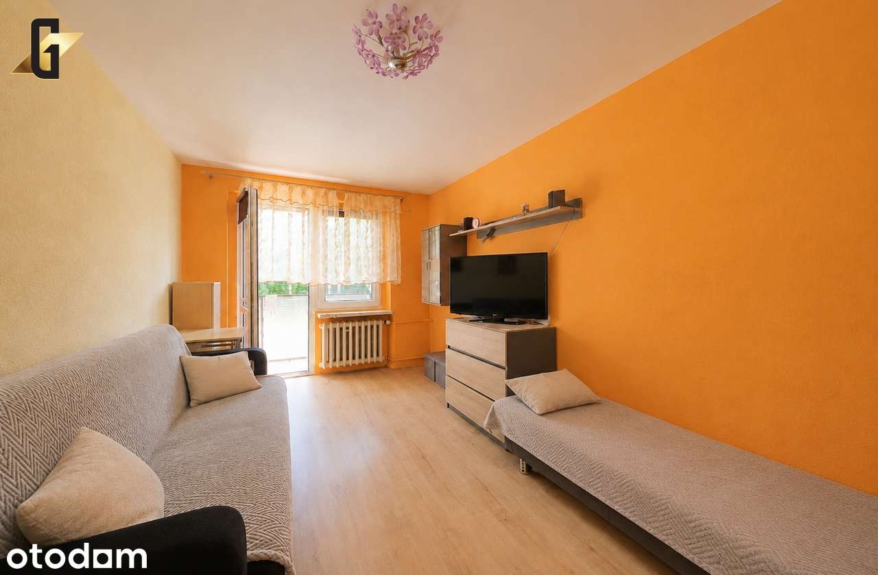 Inwestycyjnie - Wynajęte Mieszkanie wysoki parter 2 pokoje/Balkon