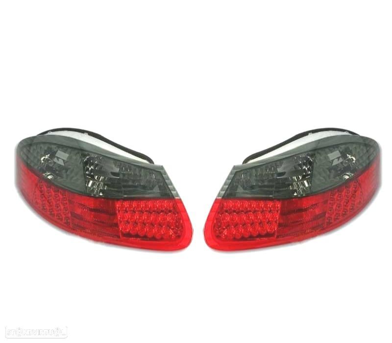 FAROLINS TRASEIROS PORSCHE BOXSTER 986 96-04 LED VERMELHO FUMADO - 1