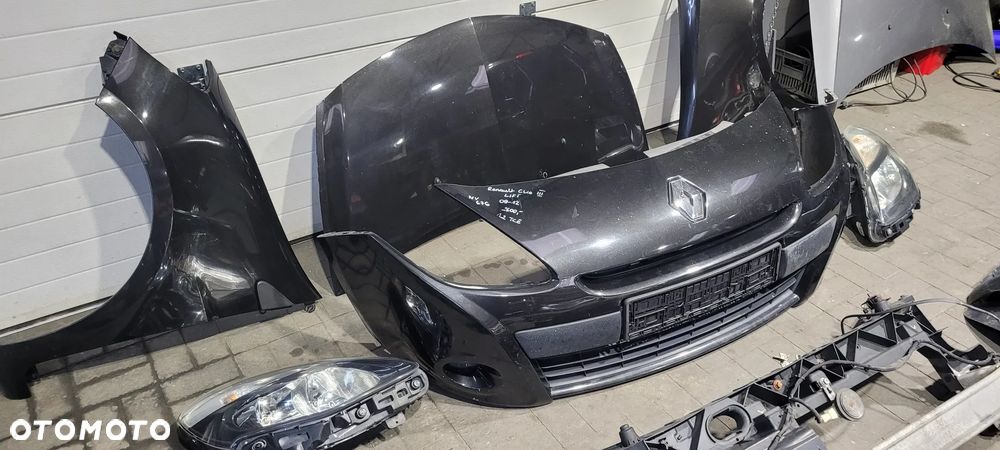 Renault Clio III lift 09-12 5d 1.2 TCE Maska zderzak blotniki lampy pas zestaw NV676 - 9