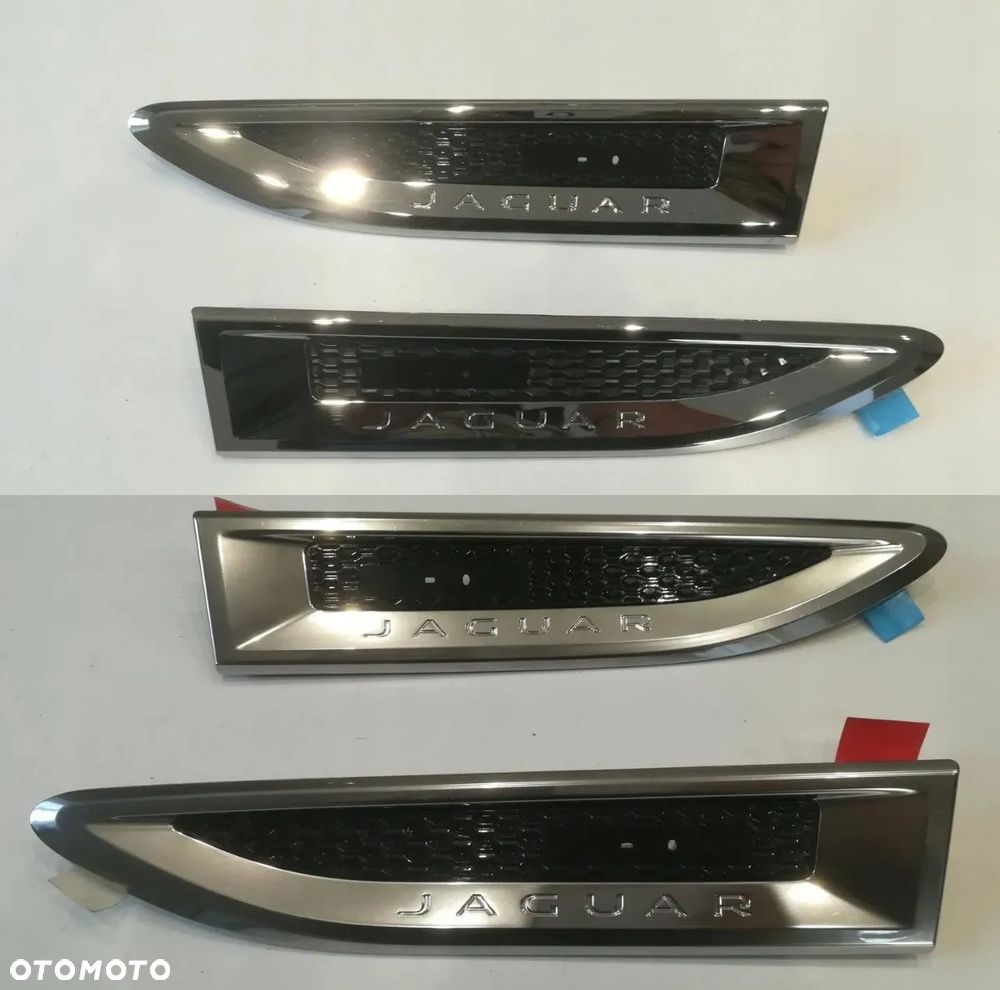 JAGUAR E-PACE X540 LISTWA WLOT BŁOTNIKA CHROM LEWA PRAWA SATYNA KOMPLET ORYGINAŁ - 2