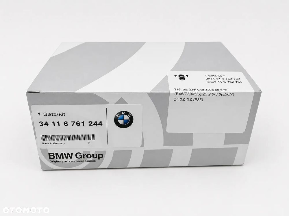 ORYGINALNE KLOCKI HAMULCOWE PRZÓD BMW 3 E46 Z3 Z4 34116761244 OE - 1