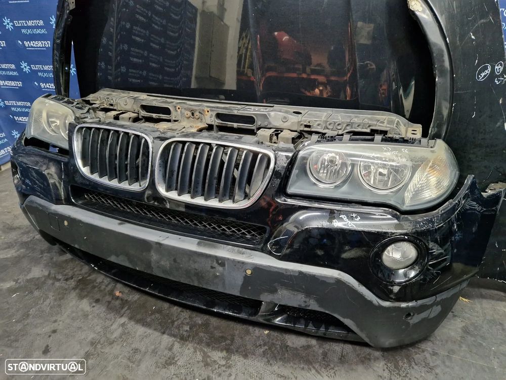Frente completa usada BMW X3 E83 LCI 2.0D capot parachoques oticas guarda lamas radiador - 4