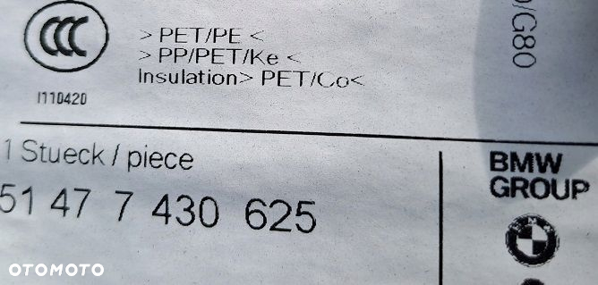 BMW G20 TAPICERKA OSŁONA KLAPY BAGAŻNIKA SEDAN - 2