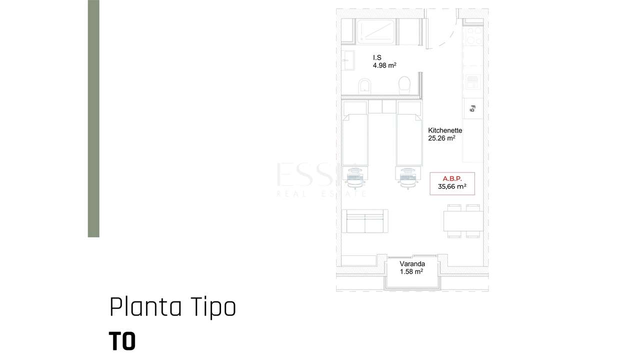 TO Varanda e Garagem Pólo Universitário | T0 Asprela | T0 Investimento - Grande imagem: 4/8