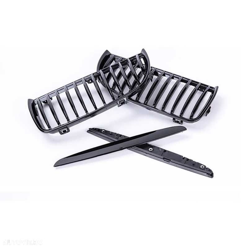 Set Grile Bara fata Bmw E90 E91 2005-08 Negru Lucios Piano Black NOI - 6