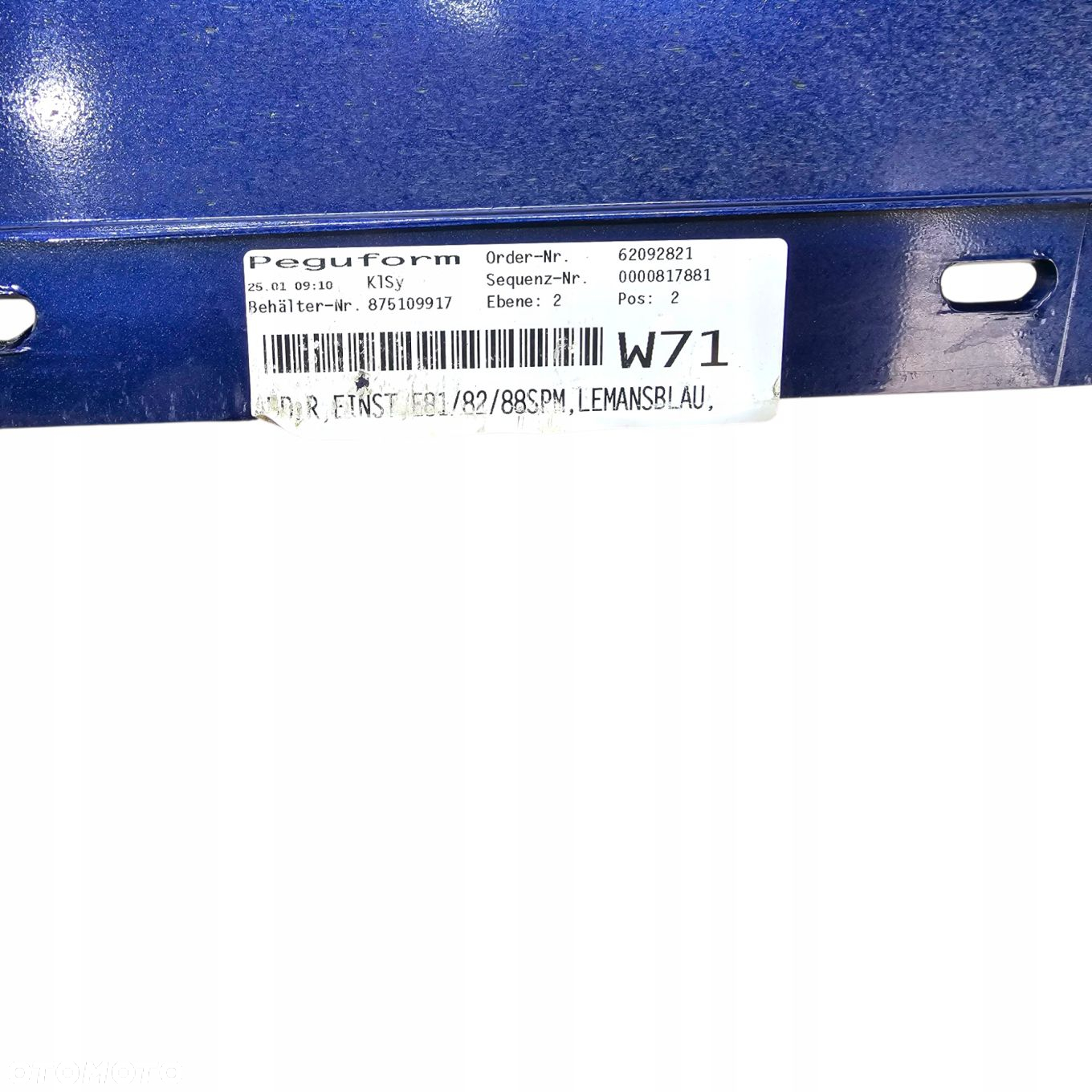 Bmw E81 E82 E88 Listwa Progowa Progi L+P M-Pakiet Le Mans Blau 381 Kpl 68 - 8