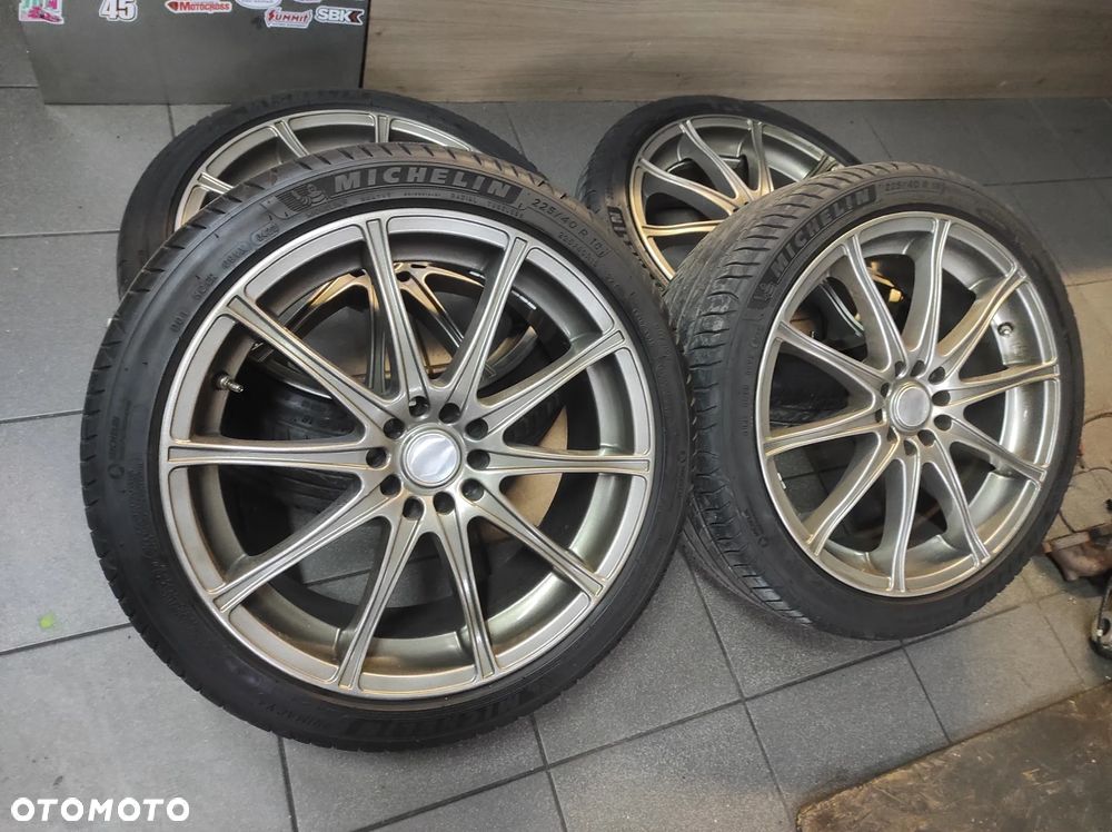 FELGI OPONY KOŁA ALUFELGI 5X100 5X112 7.5J R18 ET45 225/40/R18 2022ROK LATO MICHELIN KOMPLET VW AUDI SEAT SKODA WYSYŁKA !!!! - 3