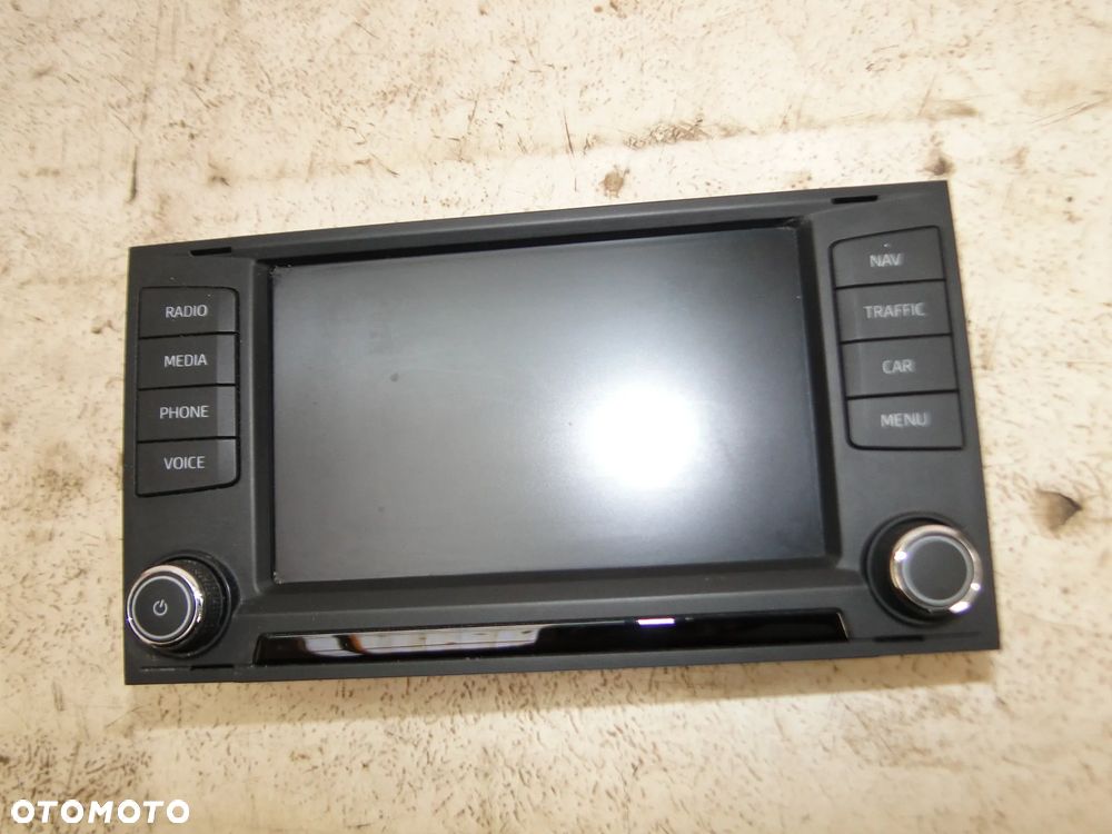 SEAT LEON III 3 5F MONITOR EKRAN WYŚWIETLACZ RADIA NAWIGACJI ZEGAREK EUROPA - 1