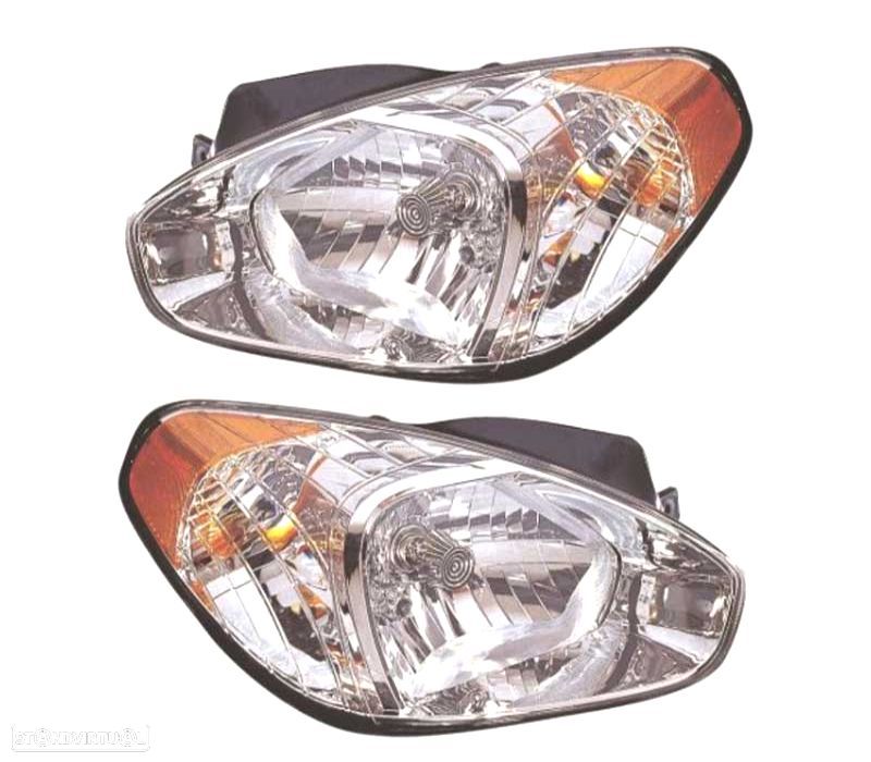 FARÓIS OPTICAS COM REGULAÇÃO ELÉCTRICA HYUNDAI ACCENT 3/4P 06-11 - 1