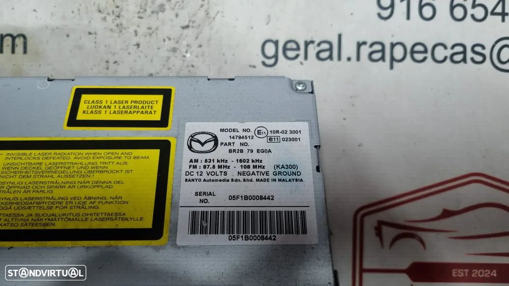Auto Rádio Mazda MX-5 BR2B79EG0A Original - 3