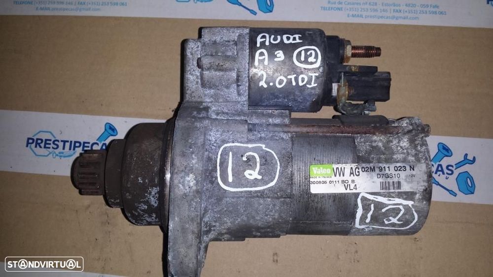 Motor De Arranque 02M911023N AUDI A3 2004 2.0 TDI VW GOLF 5 2006 2.0 TDI - 1