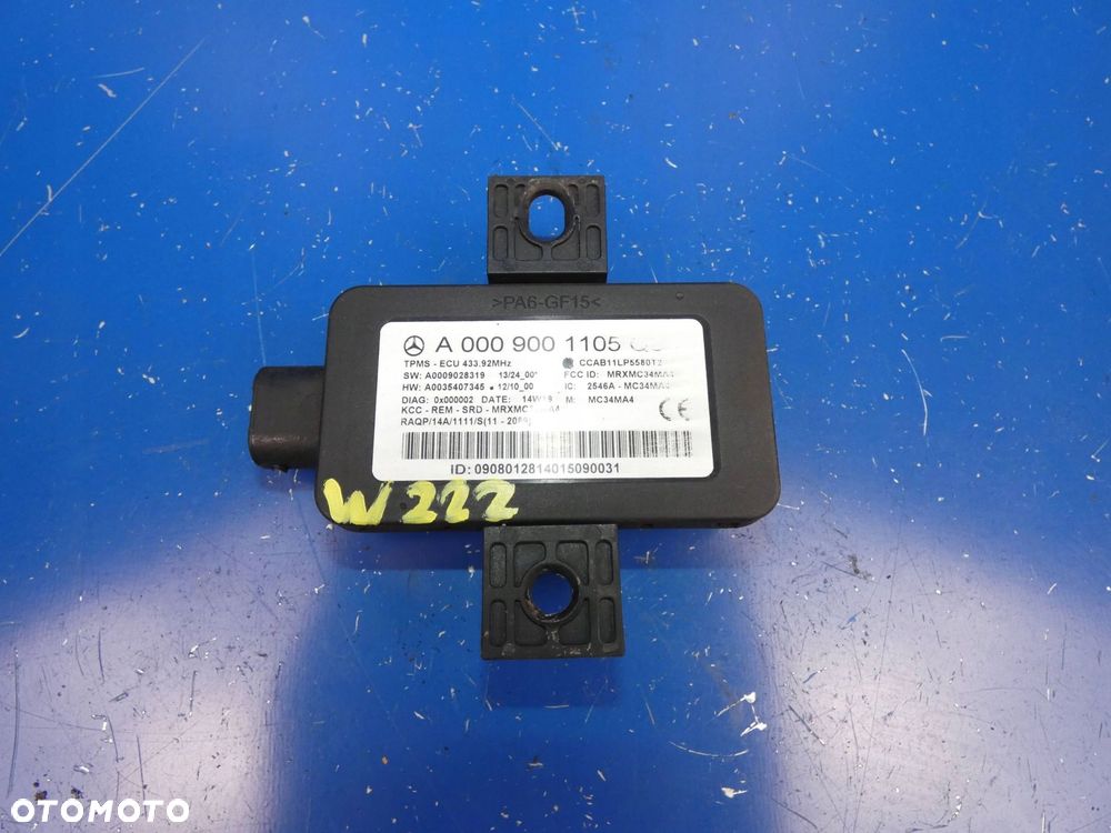 MERCEDES S KLASA W222 MODUŁ CZUJNIK CIŚNIENIA W OPONACH - 1