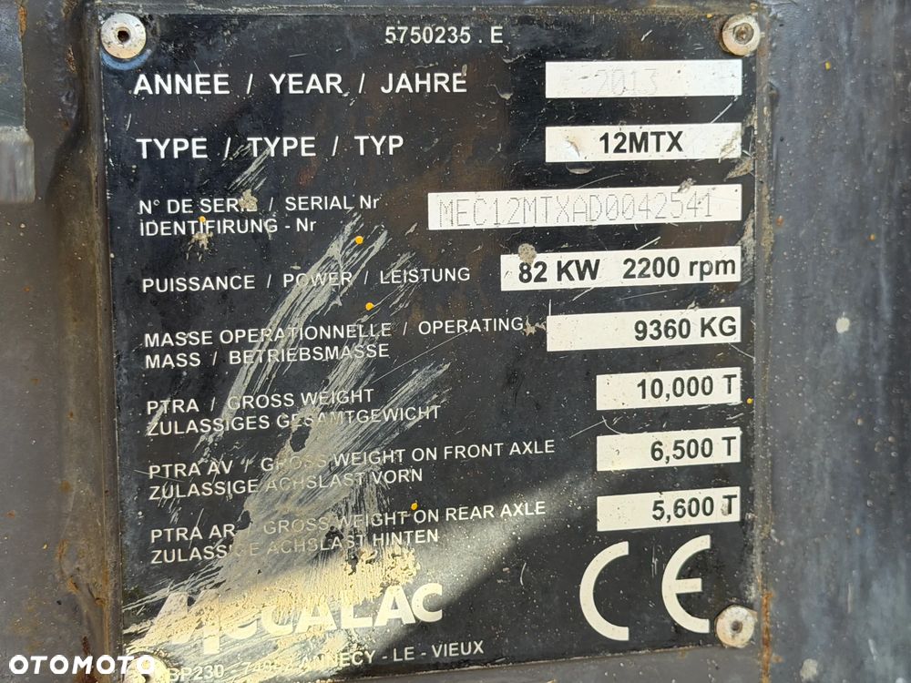 Mecalac 12 MTX 4.5L Cummins - 12