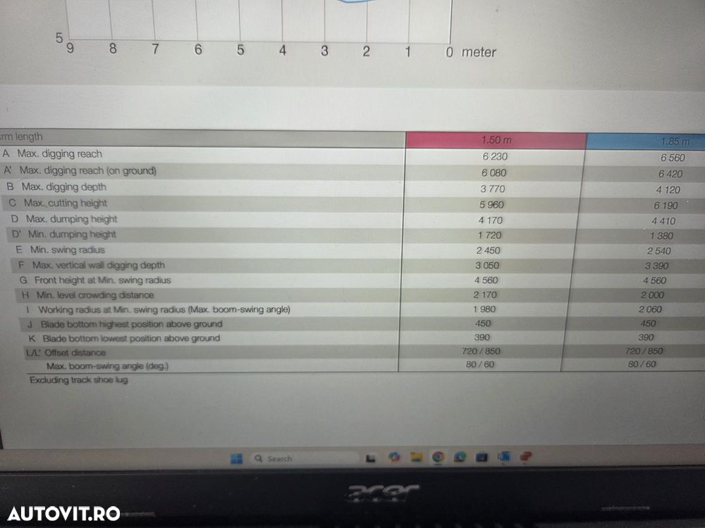 Hitachi ZX65USB-6, 2019, 2.006h, 6,5 TONE, CUPLA RAPIDA+2 CUPE EXCAVARE NOI+1 cupa taluz, inst picon pe brate, instal hidr rotire pe brate, LAMA NIVELARE, ad sapare 4,5m, ridica 4t, AC, posibilitate leasing-PROMOTIE 41900EUR+Tva - 35