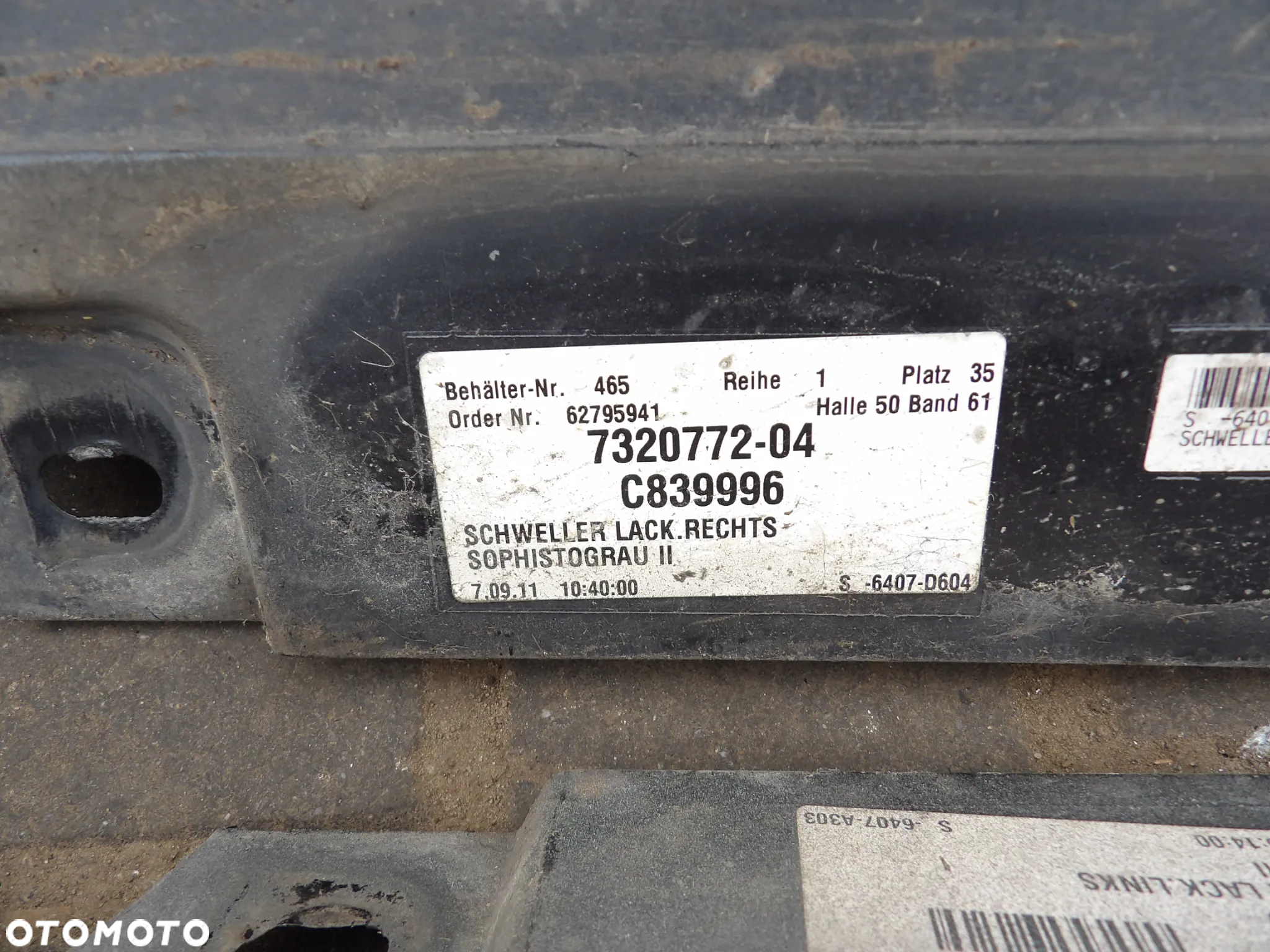 BMW - F10 - KOLOR B90 - LISTWY PROGOWE - PRAWA/LEWA - CENA ZA 1 SZT  - 7320772  7207091 - 4