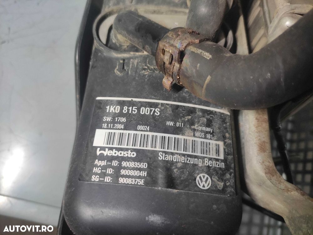 Webasto volkswagen vw golf 5 benzina 1.6 FSI cod 1k08155007s - 3