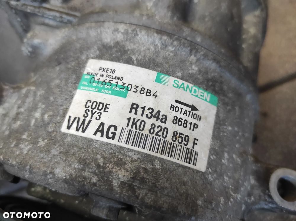 VW AUDI SEAT SKODA SPREŻARKA KOMPRESOR POMPA KLIMATYZACJI KLIMA SANDEN PXE 16 1K0820859F 1K0820803S  WYSYŁKA !!! - 2