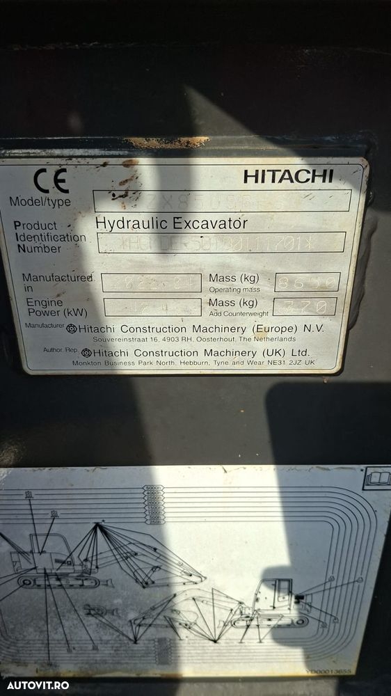 Hitachi ZX85, 2022, 3.339h, CUPLA RAPIDA HIDRAULICA +3 CUPE NOI, senile cauciuc 90%, masa operationala 8,6t, adanc sapare 5m, latime 2,2m, ridica 4,5t, inst picon, LAMA NIVELARE, aer cond, Camera spate, leasing 4 ani, STARE FOARTE BUNA, PROMOTIE 59.900eur+Tv - 2
