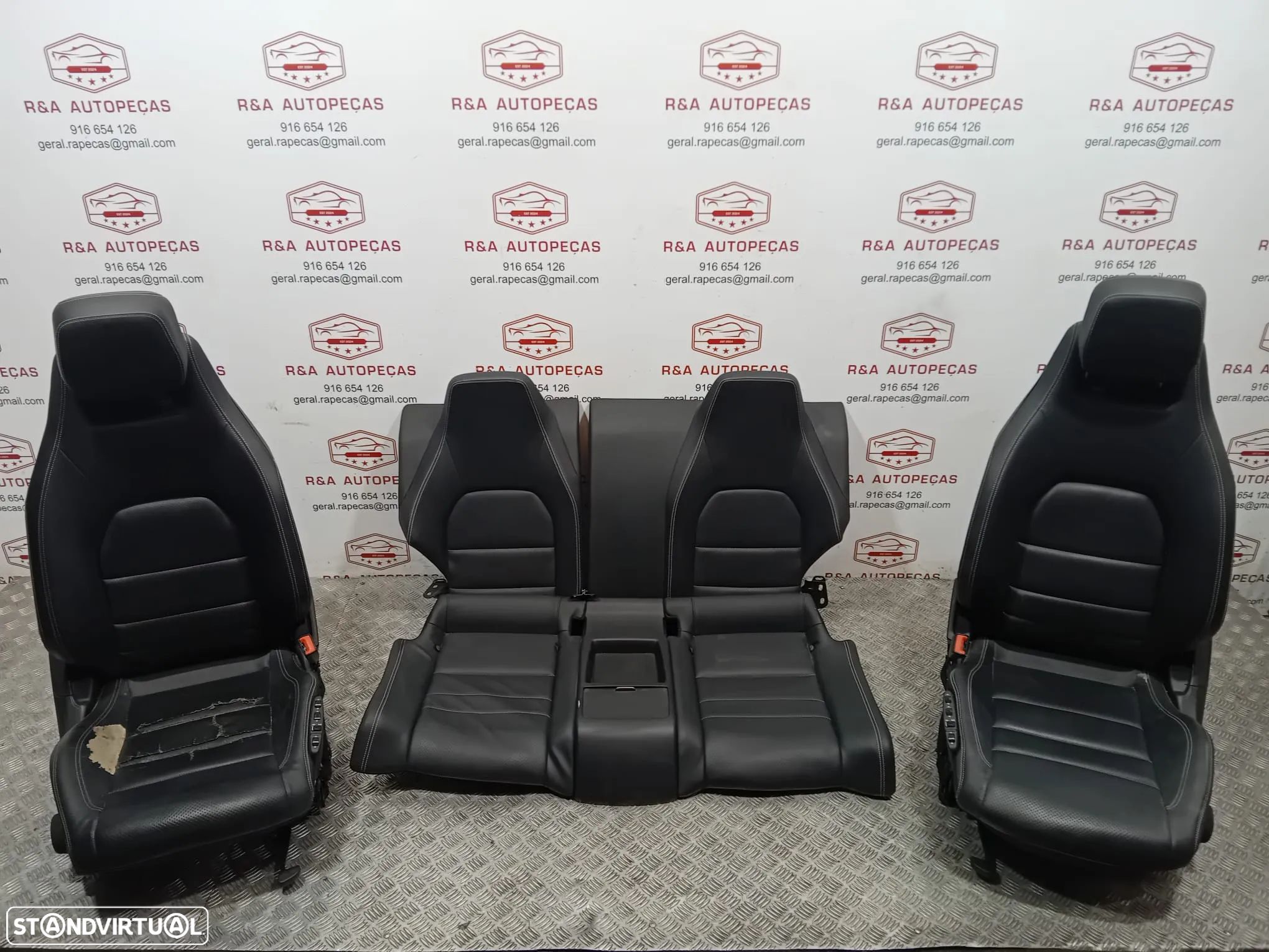 Conjunto de Bancos Mercedes Class E Coupé W207 Elétricos em Pele Original - 1