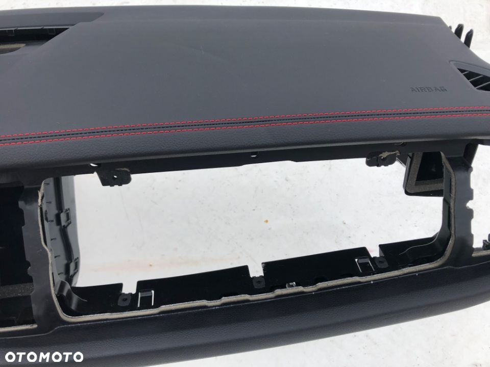 SKODA KODIAQ DESKA KONSOLA KOKPIT PULPIT PÓŁKA PARAPET PODUSZKI POWIETRZNE KIEROWCY PASAŻERA KOLAN AIRBAG PASY SKÓRA SZYTA NIĆ Oryginał - 6