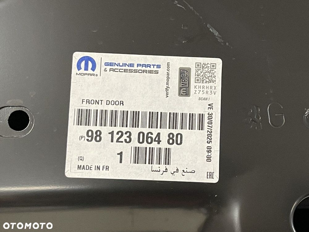 NOWE ORYGINALNE DRZWI LEWE PRZEDNIE PEUGEOT 3008 II 5008 2 16-24 LEWA PRZÓD 9812306480 - 9