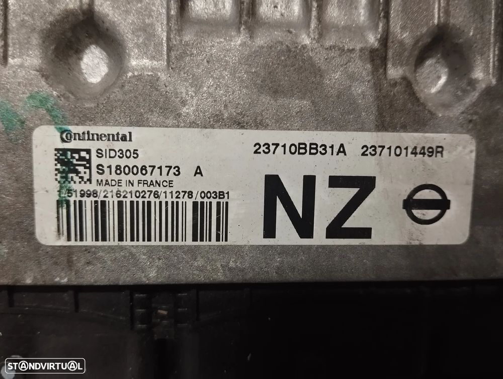UNIDADE / CENTRALINA DO MOTOR NISSAN QASHQAI J10 1.5DCI S180067173 A 23710BB31A 237101449R - 3