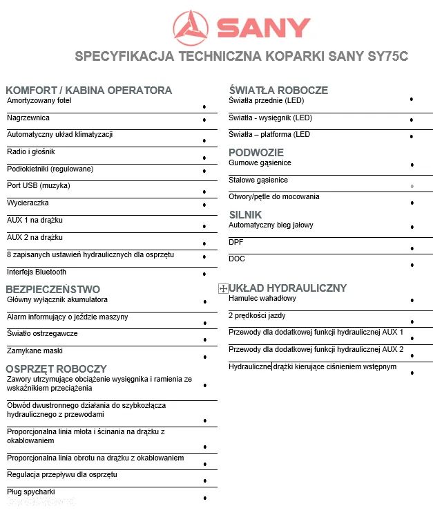 Sany SY75C - 11