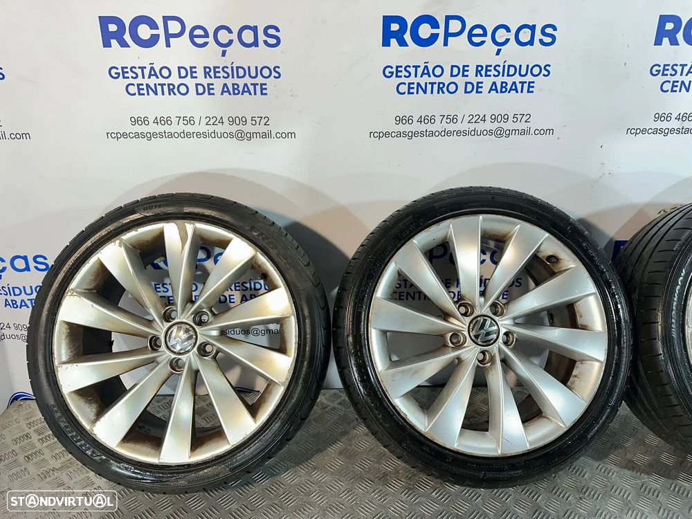 .Conjunto Jantes 18 Interlagos Originais VW Volkswagen 5x112 8J ET41 3C8601025D - 5