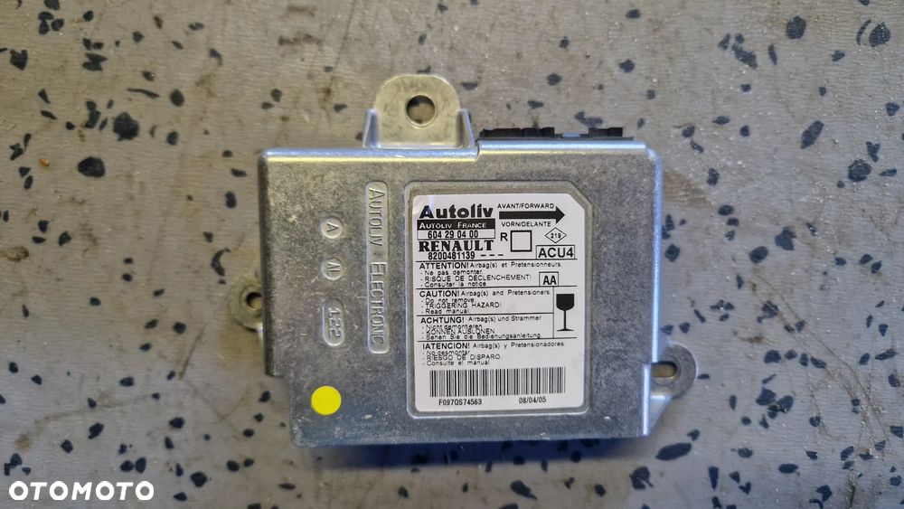 RENAULT SCENIC II MODUŁ PODUSZEK POWIETRZNYCH 8200481139 - 1