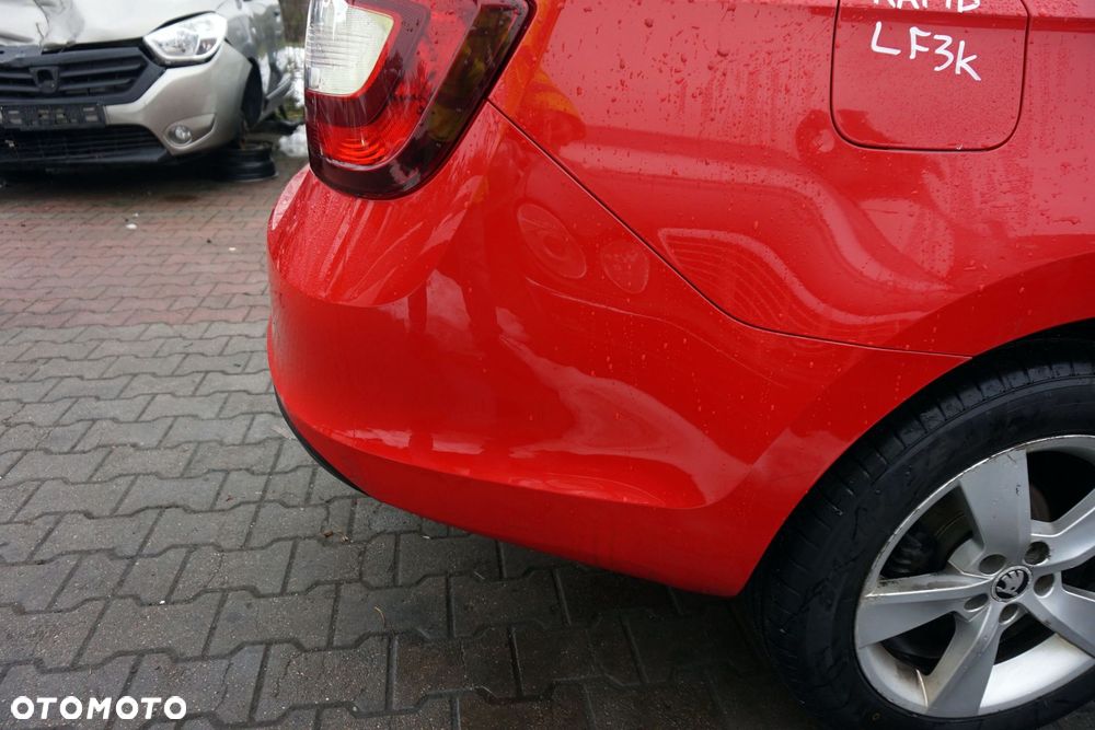 ZDERZAK TYLNY RAPID NH3 LIFT LB LIFTBACK LF3K  CZERWONY SKODA 2017-2019 - 5