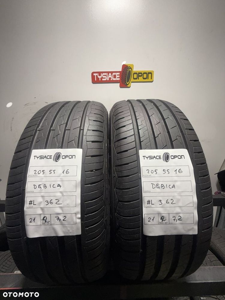 Opony letnie Dębica 205/55 R16 komplet 2 sztuki stan używane #L362 - 1