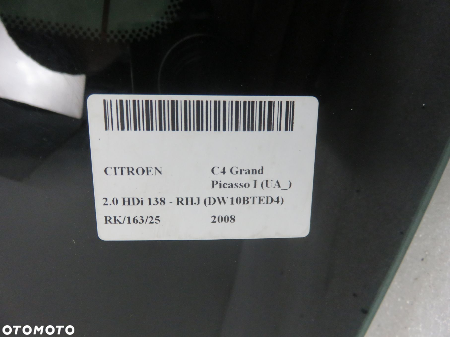 SZYBA TYLNA CITROEN C4 Grand Picasso I (UA_) VAN - 6