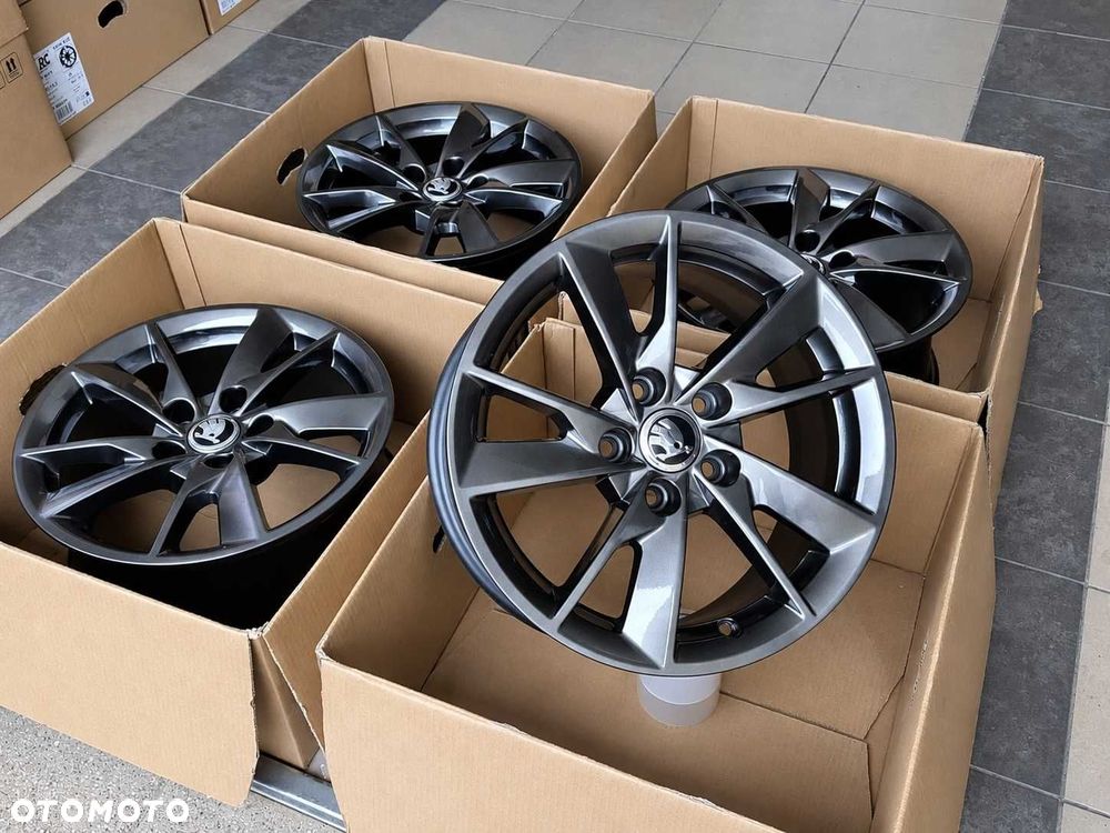 Alufelgi 16 5x112 Skoda Octavia Superb Yeti Karoq Nowe Chrom Shadow ! 607# - 3