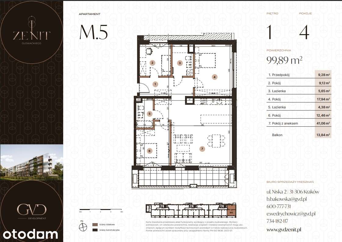 Apartament 4-pokojowy | 99,89 m² | balkon | ZENIT | oferta specjalna