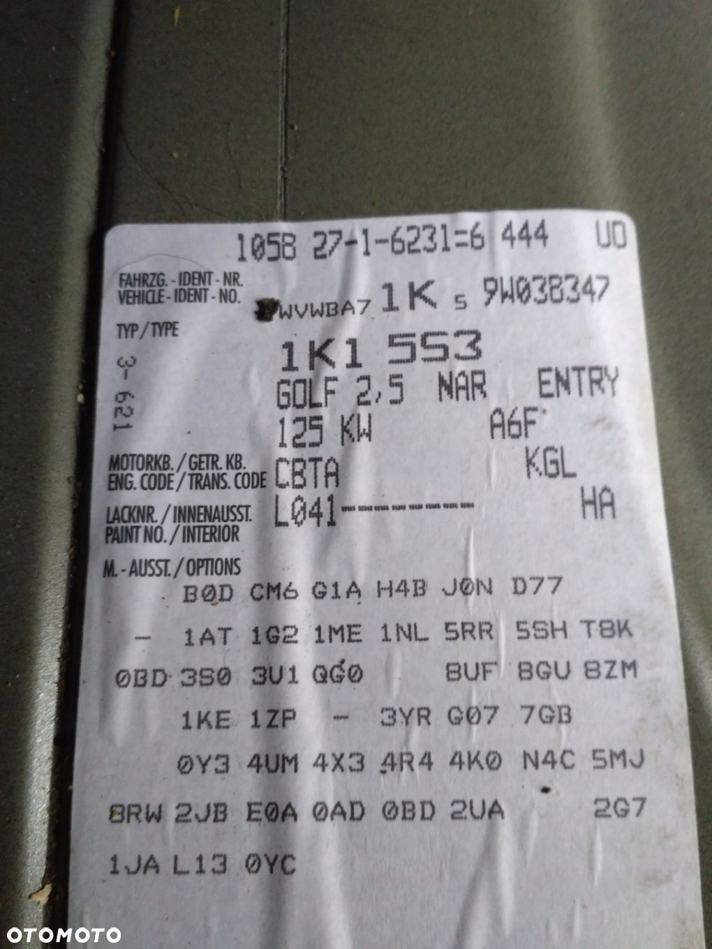 VW GOLF V 5 SKRZYNIA BIEGÓW KGL AUTOMAT JETTA 2.5 - 10