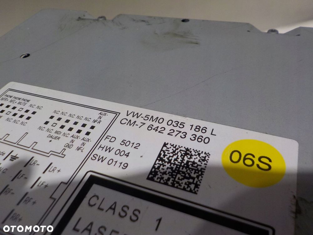 VW POLO V 6R RADIO CD FABRYCZNE 5M0035186L - 2