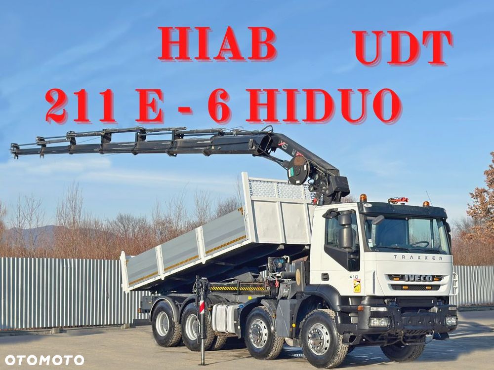 Iveco TRAKKER * WYWROTKA 5,50 m * HIAB 211 E - 6 HIDUO + PILOT / 8x4
