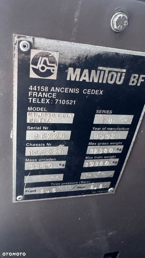 Manitou Ładowarka teleskopowa MANITOU MT 1230 Udźwig 3000 kg Podpory Super STAN Mocno doinwestowana - 4