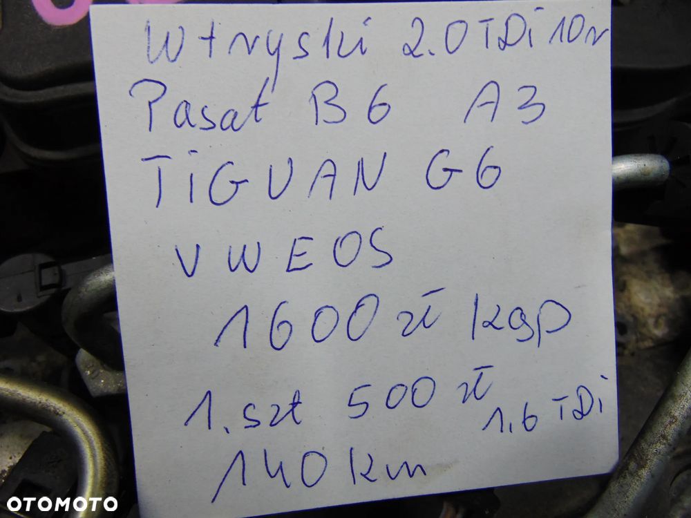 Wtryskiwacze audi a3 passat b6 eos tiguan 2,0 tdi 140 km kpl - 1