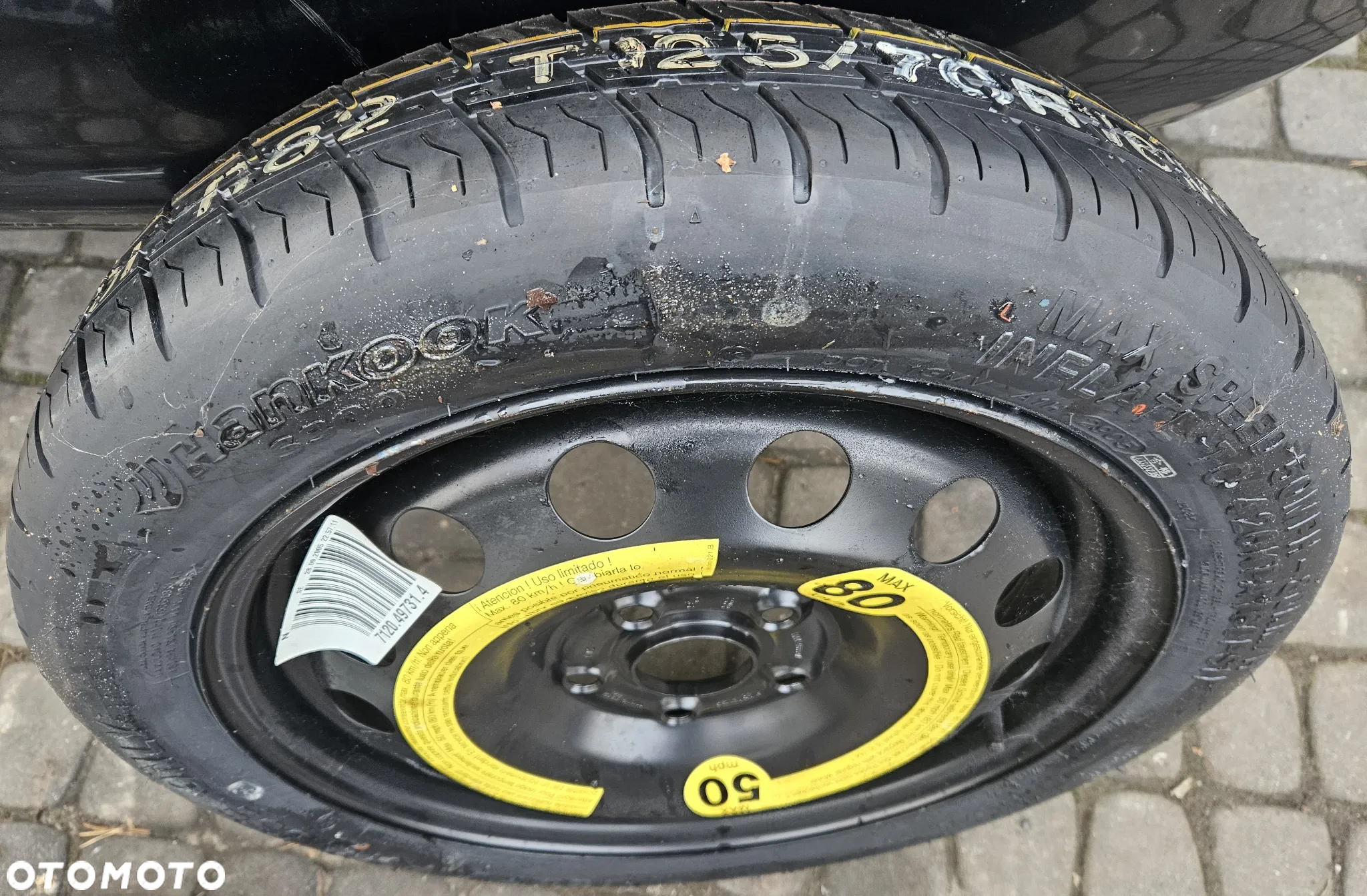 Audi A3 8P VW Golf Seat Altea Skoda koło dojazdowe zapasowe 16 5x112 T125/70R16 - 2