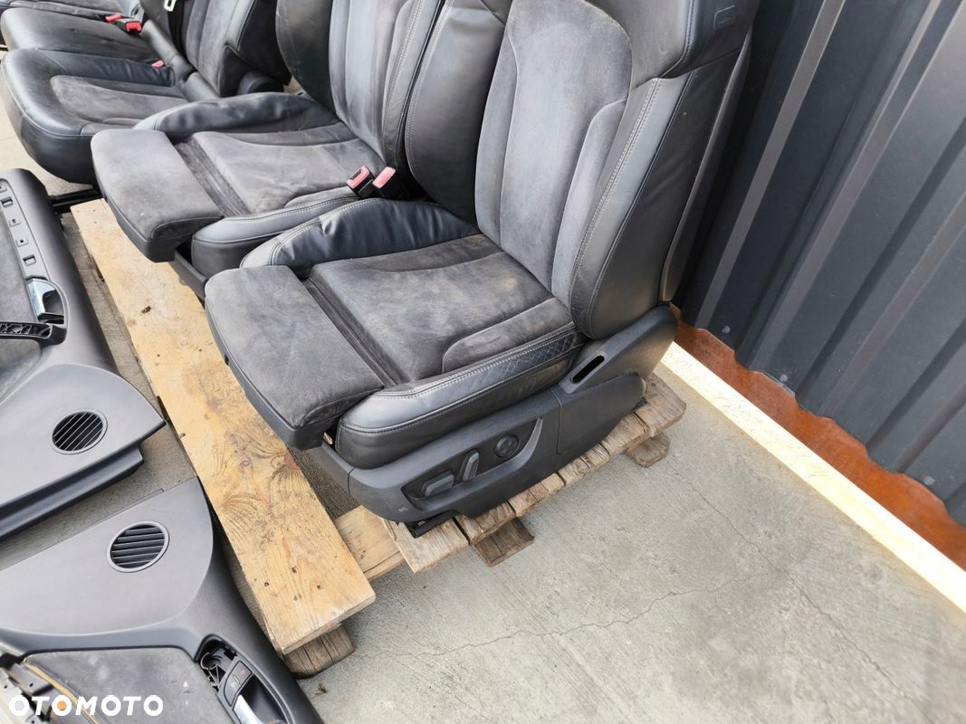 FOTEL FOTELE AUDI Q7 4L 7 OSÓB SKÓRA ALCANTARA S LINE BOSE KOMPLET - 7
